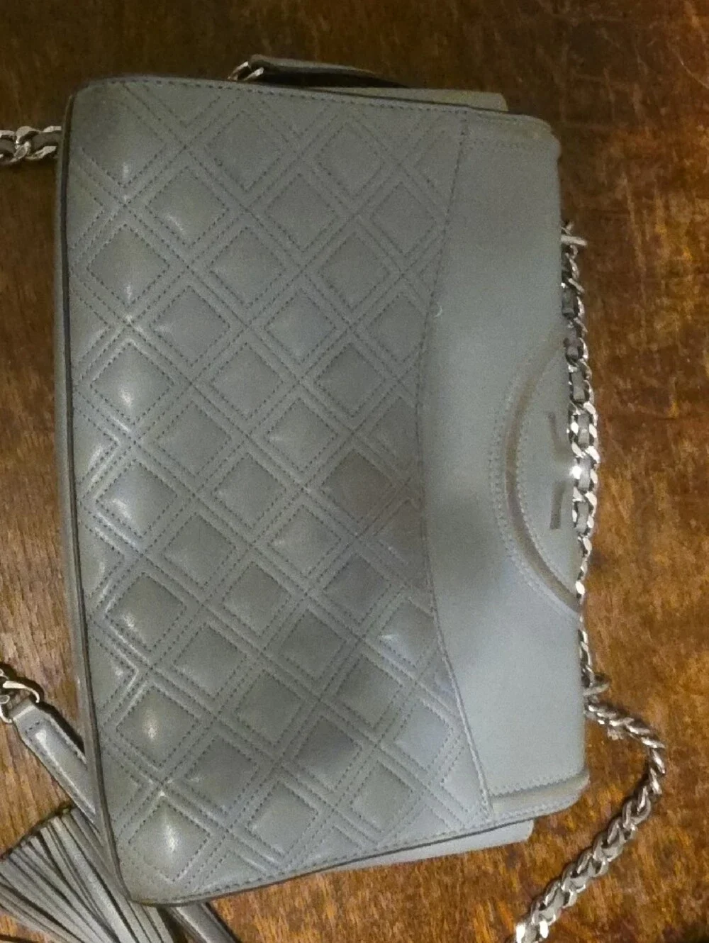 Tory Burch Fleming Shoulder purse with a tassel